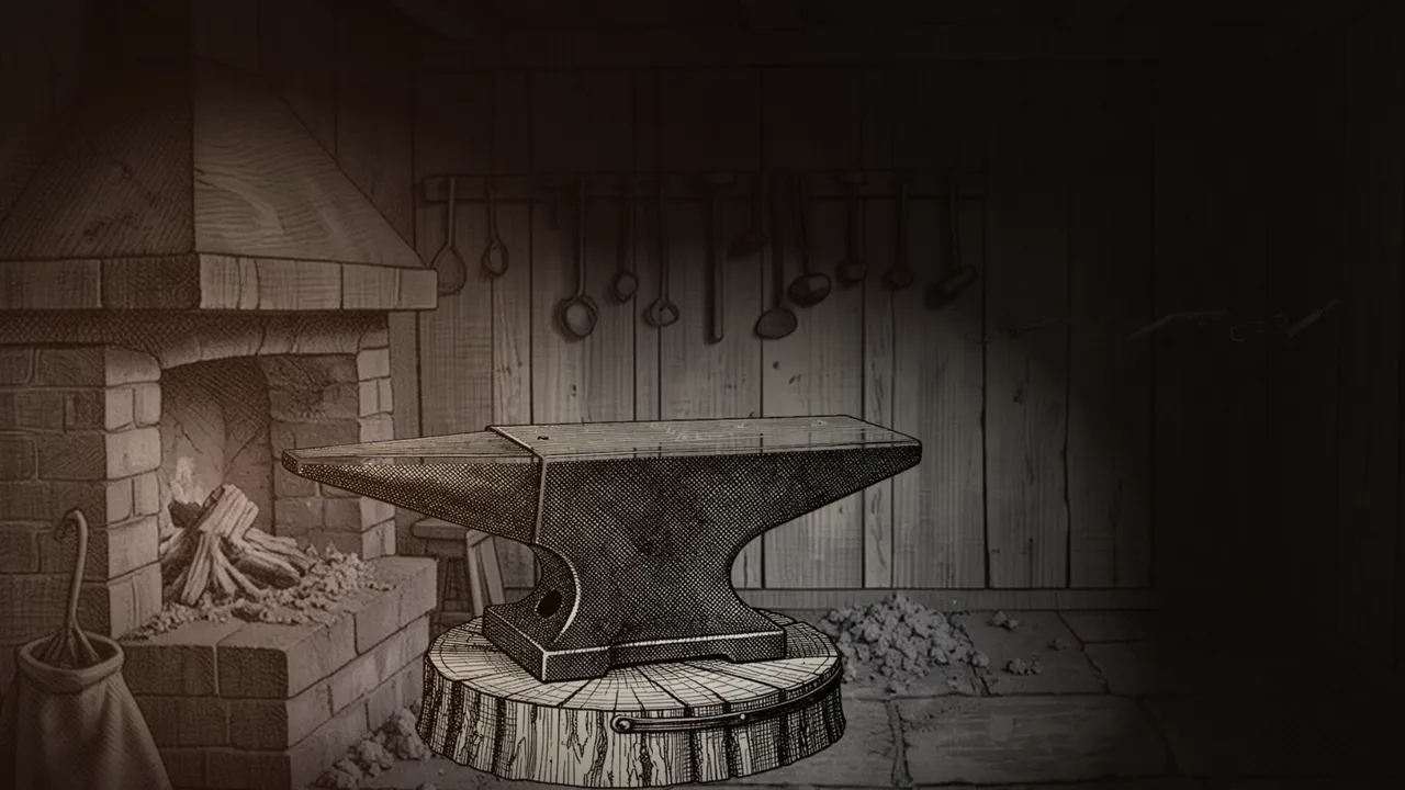 The last shift's end: the forge cold, the anvil standing