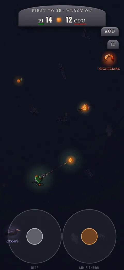 Phone layout with the ride and throw sticks