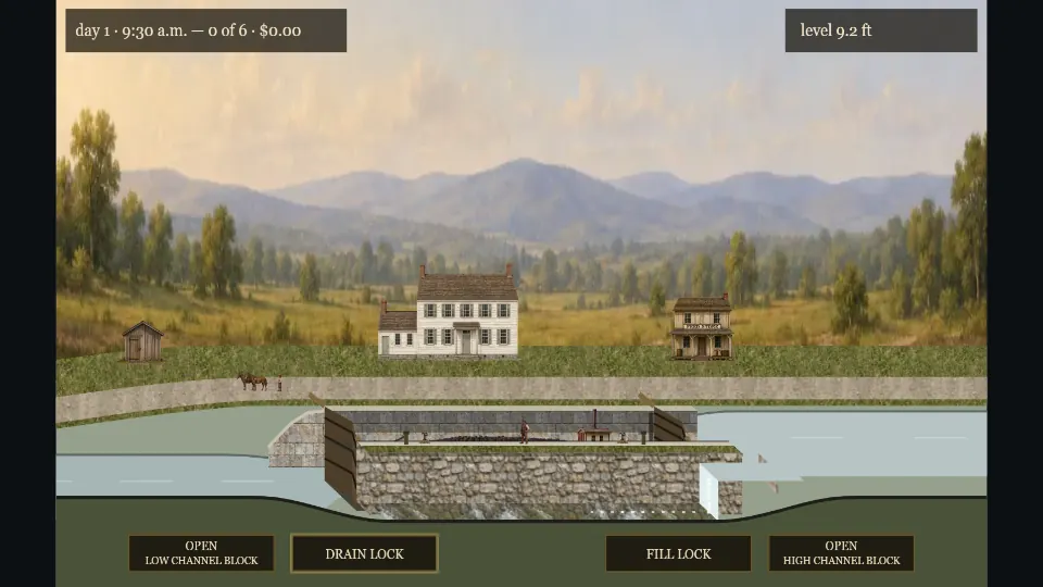 The lock and lockhouse by day